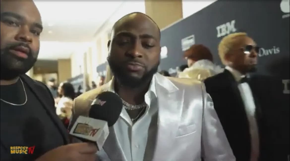 Nigerian American Artist Davido’s First Time at Clive Davis Grammy Party